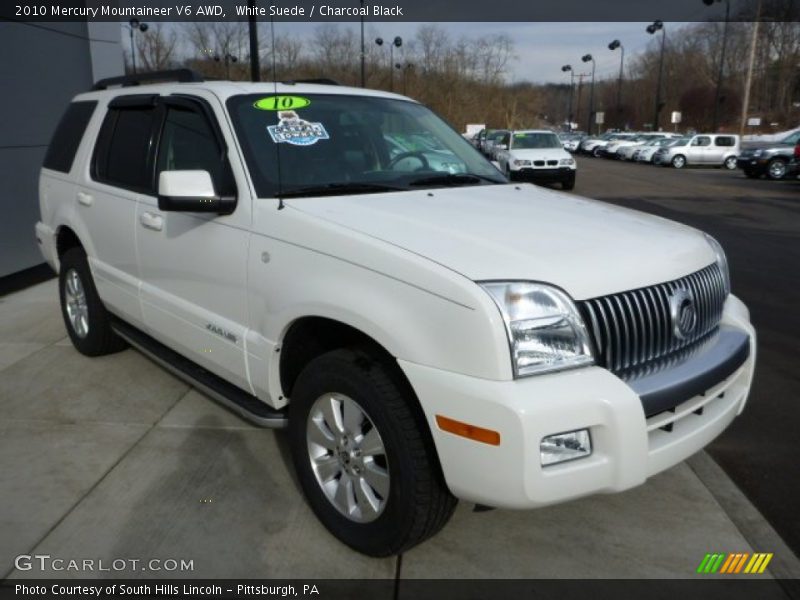 White Suede / Charcoal Black 2010 Mercury Mountaineer V6 AWD