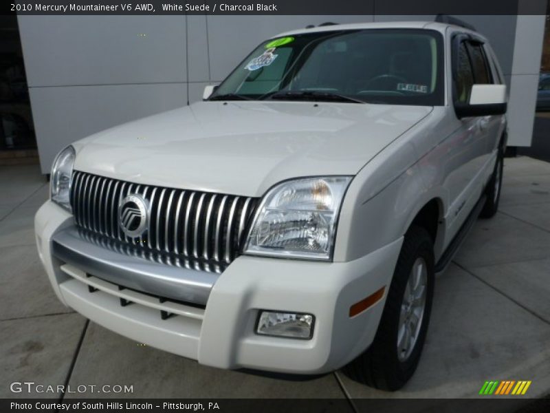 White Suede / Charcoal Black 2010 Mercury Mountaineer V6 AWD