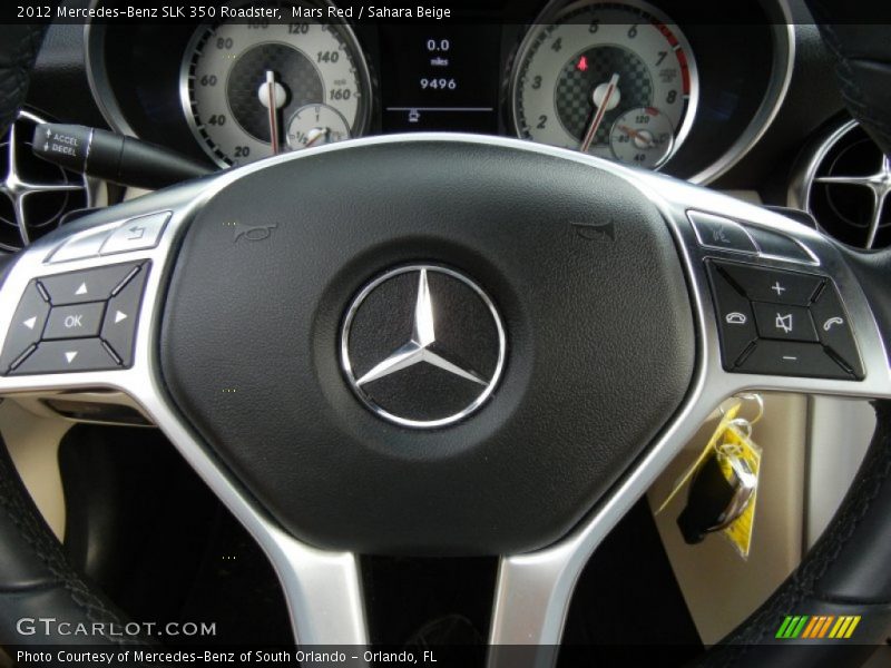 Mars Red / Sahara Beige 2012 Mercedes-Benz SLK 350 Roadster