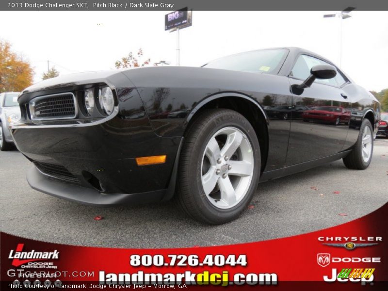 Pitch Black / Dark Slate Gray 2013 Dodge Challenger SXT