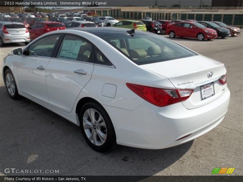 Shimmering White / Camel 2013 Hyundai Sonata Limited