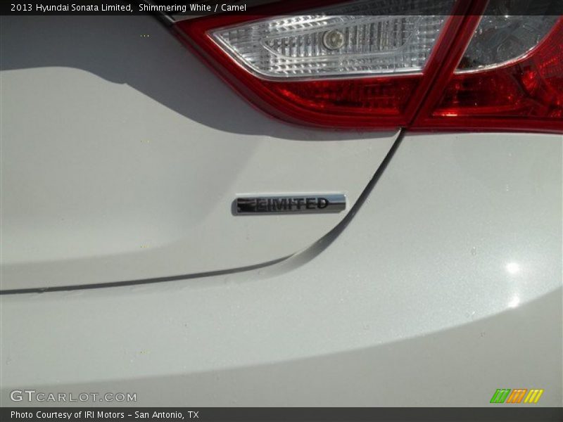 Shimmering White / Camel 2013 Hyundai Sonata Limited