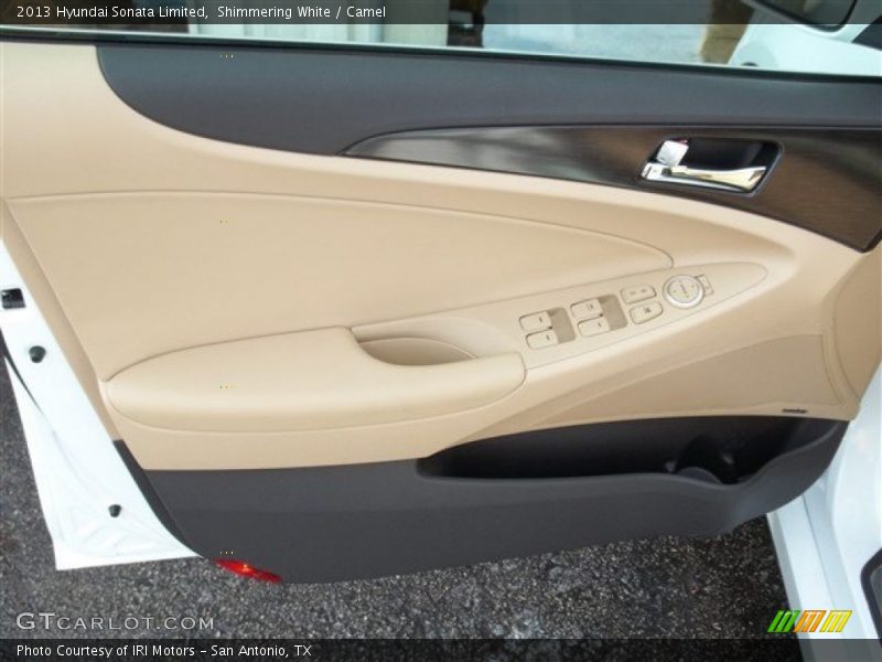Shimmering White / Camel 2013 Hyundai Sonata Limited