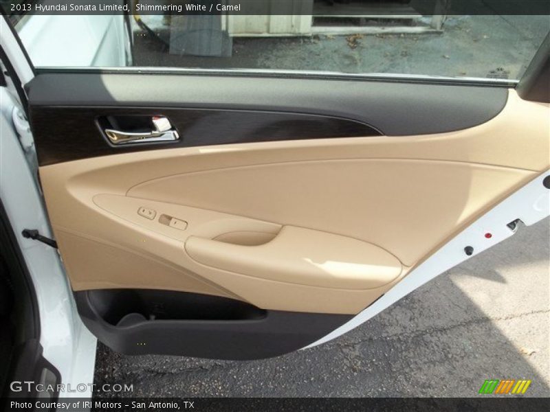 Shimmering White / Camel 2013 Hyundai Sonata Limited