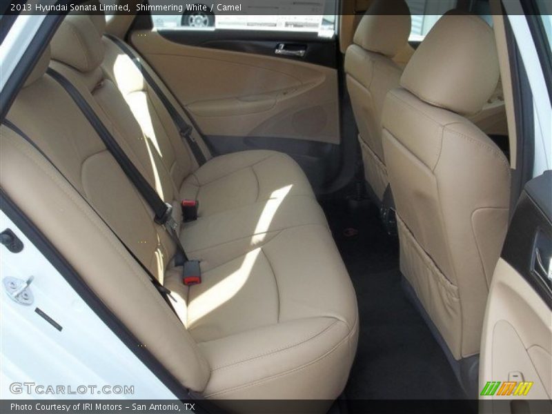 Shimmering White / Camel 2013 Hyundai Sonata Limited