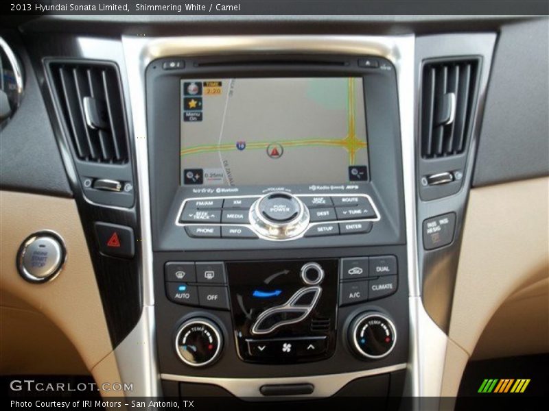 Shimmering White / Camel 2013 Hyundai Sonata Limited
