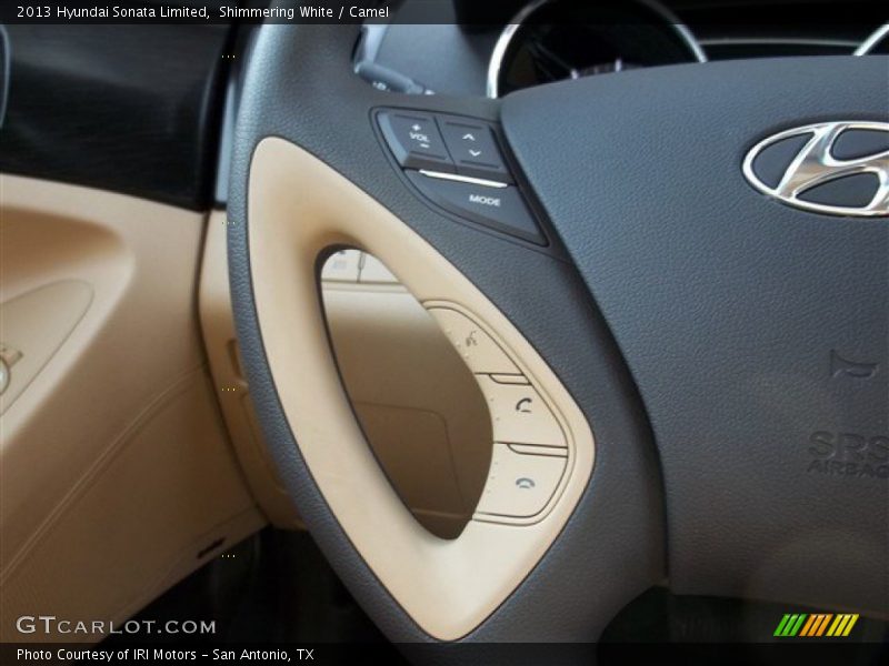 Shimmering White / Camel 2013 Hyundai Sonata Limited