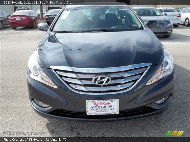 Pacific Blue Pearl / Gray 2013 Hyundai Sonata SE