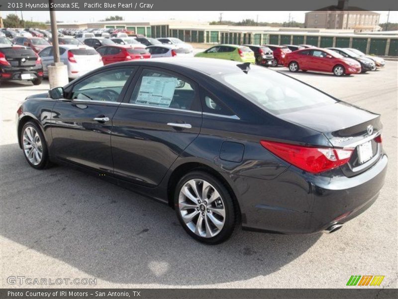 Pacific Blue Pearl / Gray 2013 Hyundai Sonata SE
