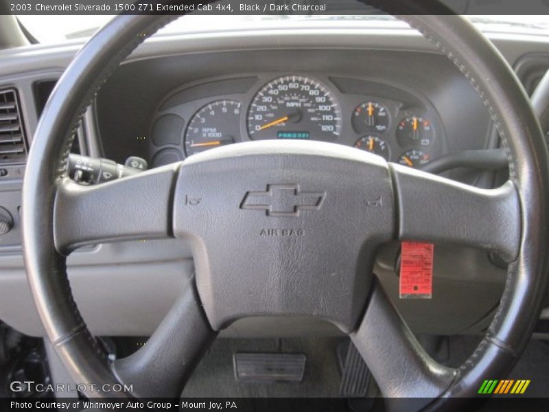 Black / Dark Charcoal 2003 Chevrolet Silverado 1500 Z71 Extended Cab 4x4