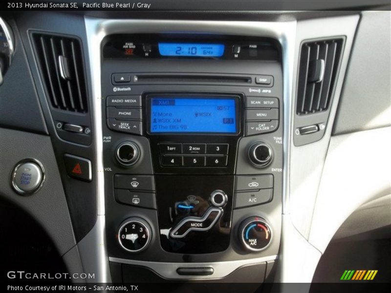 Pacific Blue Pearl / Gray 2013 Hyundai Sonata SE