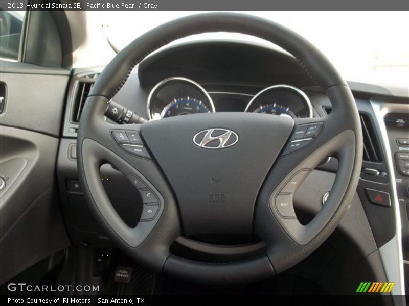 Pacific Blue Pearl / Gray 2013 Hyundai Sonata SE