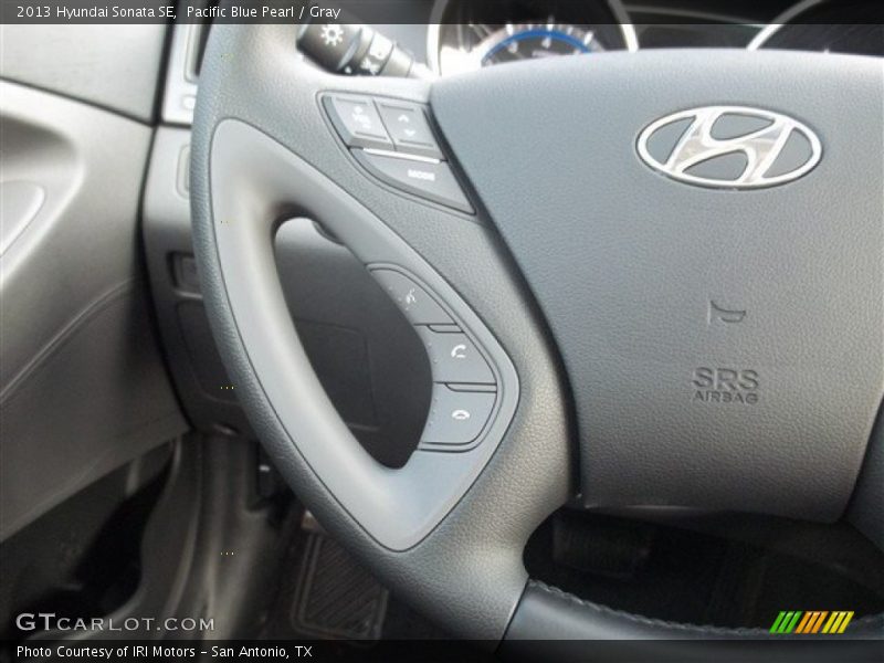 Pacific Blue Pearl / Gray 2013 Hyundai Sonata SE