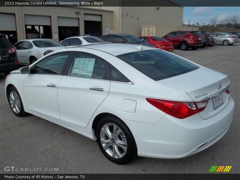 Shimmering White / Black 2013 Hyundai Sonata Limited