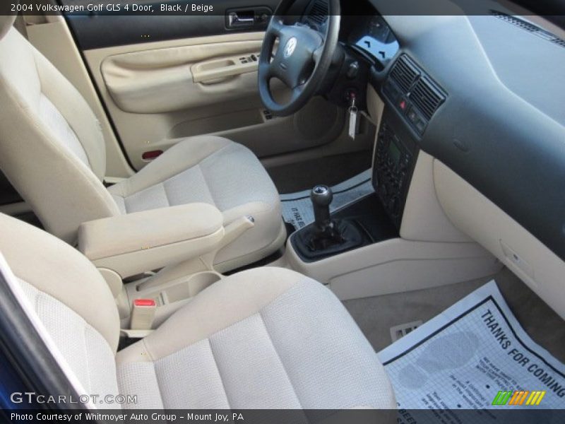 Black / Beige 2004 Volkswagen Golf GLS 4 Door