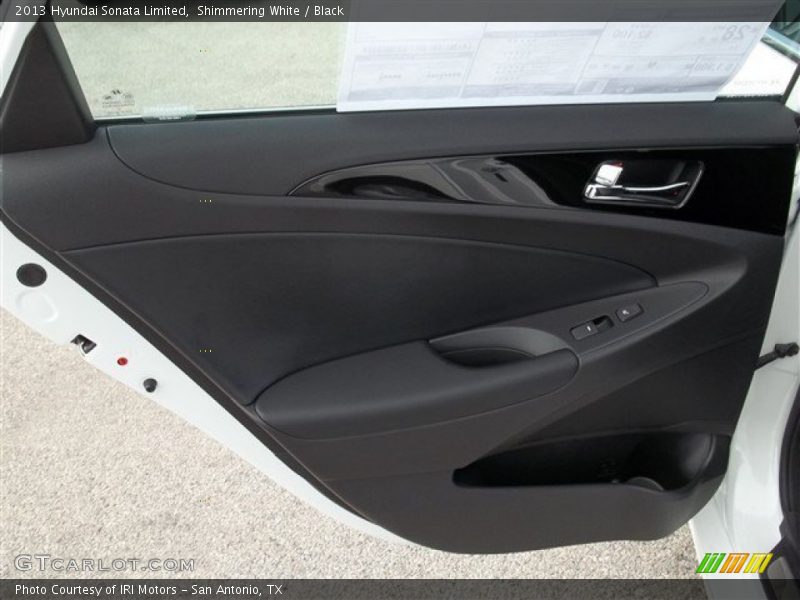 Shimmering White / Black 2013 Hyundai Sonata Limited