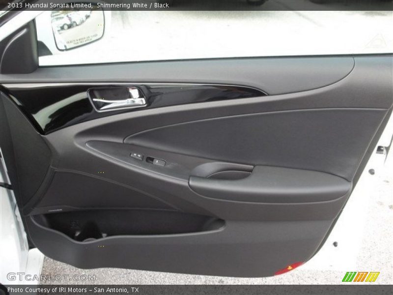 Shimmering White / Black 2013 Hyundai Sonata Limited