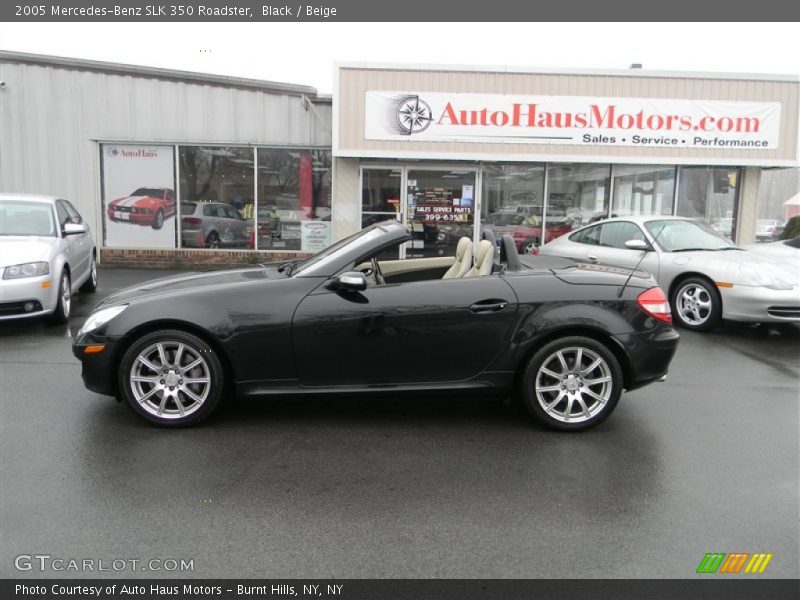 Black / Beige 2005 Mercedes-Benz SLK 350 Roadster