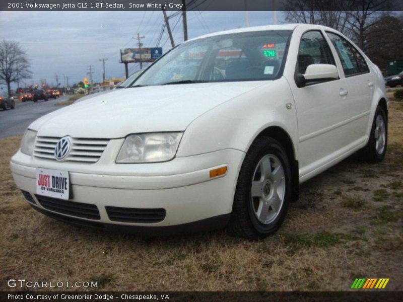 Snow White / Grey 2001 Volkswagen Jetta GLS 1.8T Sedan