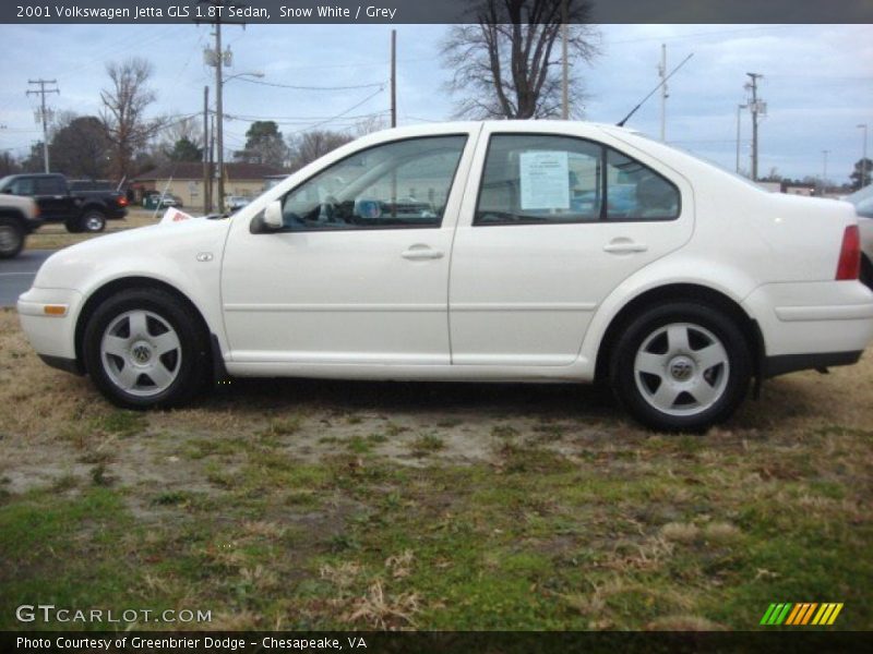 Snow White / Grey 2001 Volkswagen Jetta GLS 1.8T Sedan