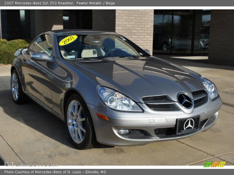 Pewter Metallic / Beige 2007 Mercedes-Benz SLK 350 Roadster