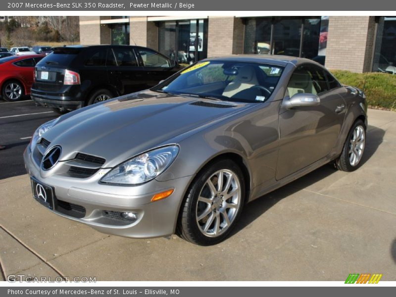 Pewter Metallic / Beige 2007 Mercedes-Benz SLK 350 Roadster