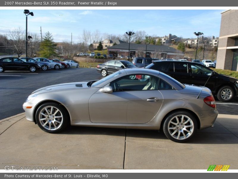 Pewter Metallic / Beige 2007 Mercedes-Benz SLK 350 Roadster