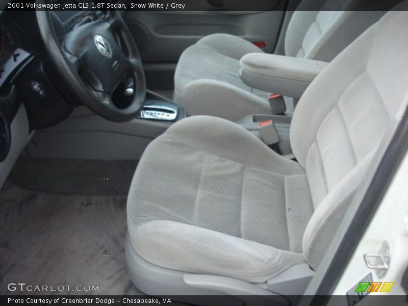 Snow White / Grey 2001 Volkswagen Jetta GLS 1.8T Sedan