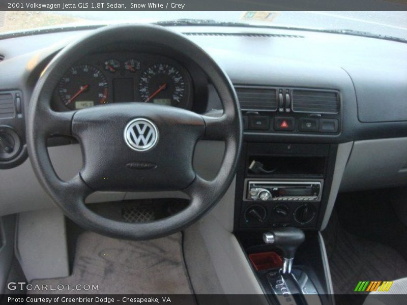 Snow White / Grey 2001 Volkswagen Jetta GLS 1.8T Sedan
