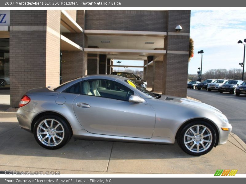 Pewter Metallic / Beige 2007 Mercedes-Benz SLK 350 Roadster