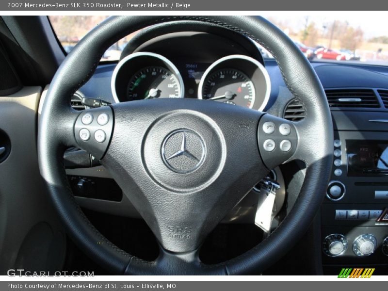 Pewter Metallic / Beige 2007 Mercedes-Benz SLK 350 Roadster