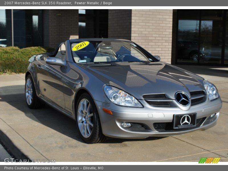 Pewter Metallic / Beige 2007 Mercedes-Benz SLK 350 Roadster