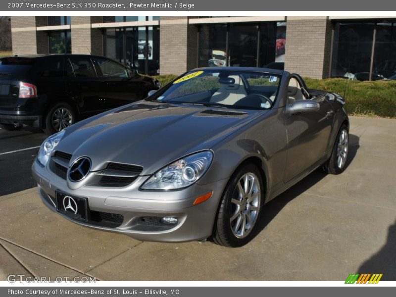 Pewter Metallic / Beige 2007 Mercedes-Benz SLK 350 Roadster