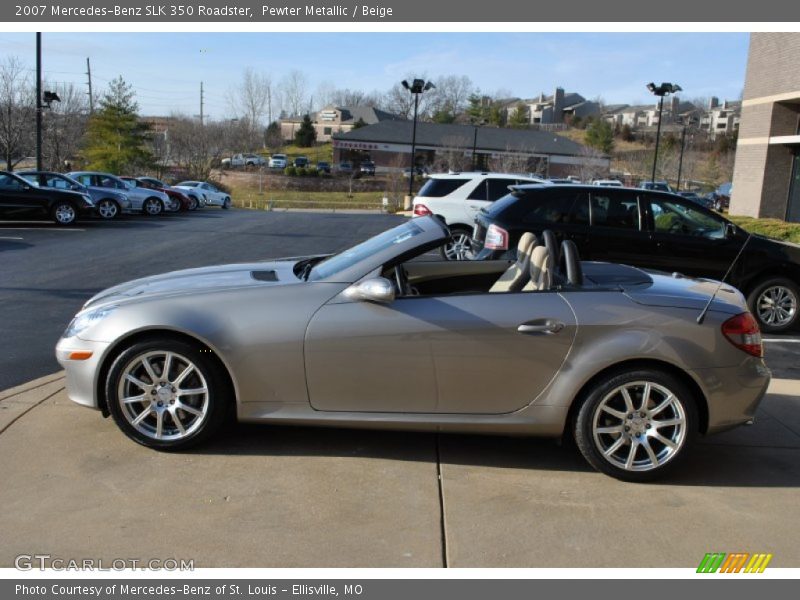 Pewter Metallic / Beige 2007 Mercedes-Benz SLK 350 Roadster