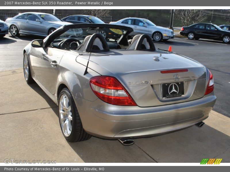 Pewter Metallic / Beige 2007 Mercedes-Benz SLK 350 Roadster