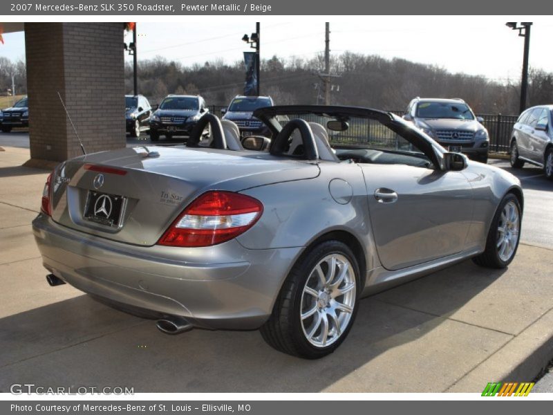 Pewter Metallic / Beige 2007 Mercedes-Benz SLK 350 Roadster