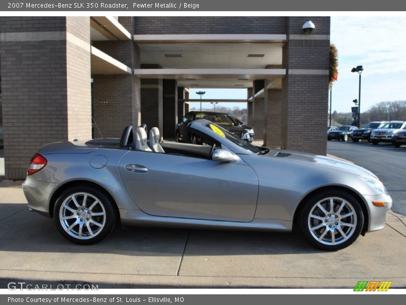 Pewter Metallic / Beige 2007 Mercedes-Benz SLK 350 Roadster
