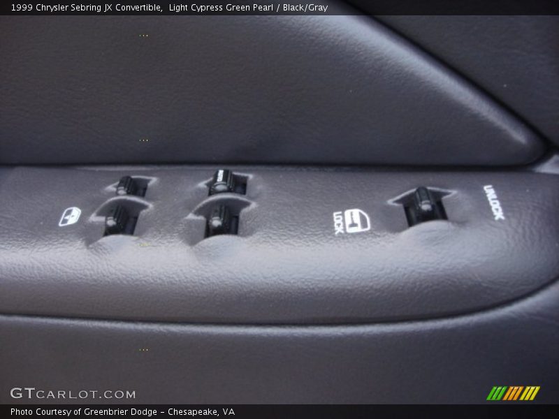 Light Cypress Green Pearl / Black/Gray 1999 Chrysler Sebring JX Convertible