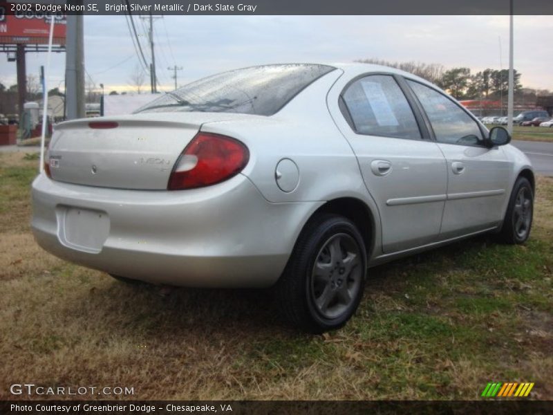 Bright Silver Metallic / Dark Slate Gray 2002 Dodge Neon SE
