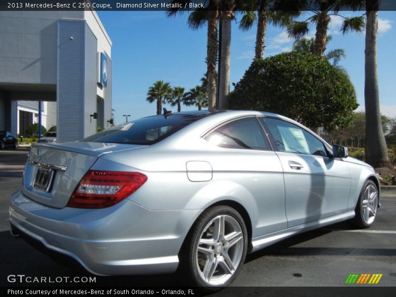 Diamond Silver Metallic / Black 2013 Mercedes-Benz C 250 Coupe