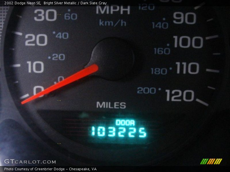 Bright Silver Metallic / Dark Slate Gray 2002 Dodge Neon SE