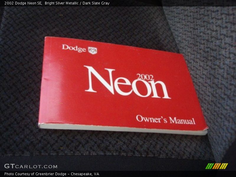 Books/Manuals of 2002 Neon SE