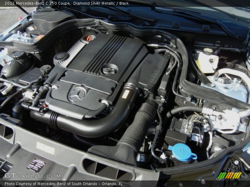 Diamond Silver Metallic / Black 2013 Mercedes-Benz C 250 Coupe