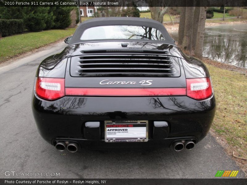 Black / Natural Brown 2010 Porsche 911 Carrera 4S Cabriolet
