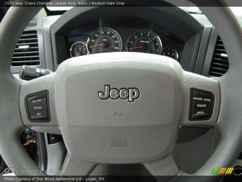 Black / Medium Slate Gray 2007 Jeep Grand Cherokee Laredo 4x4