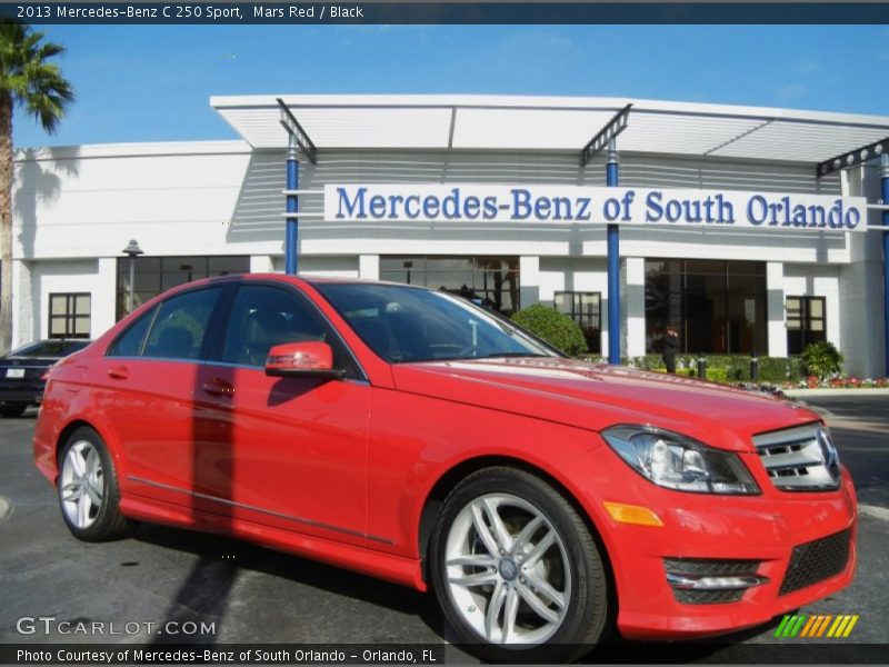 Mars Red / Black 2013 Mercedes-Benz C 250 Sport