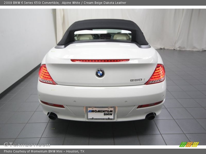 Alpine White / Cream Beige Dakota Leather 2009 BMW 6 Series 650i Convertible