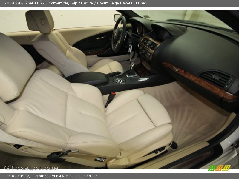  2009 6 Series 650i Convertible Cream Beige Dakota Leather Interior