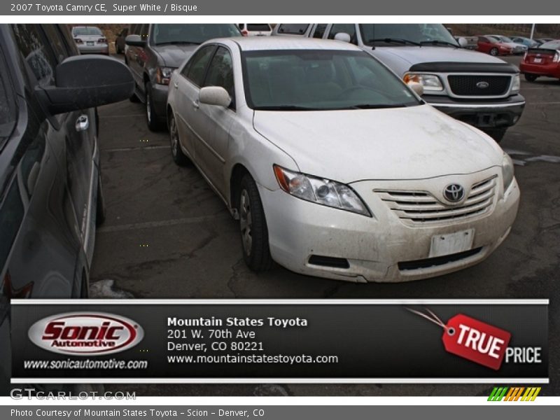 Super White / Bisque 2007 Toyota Camry CE