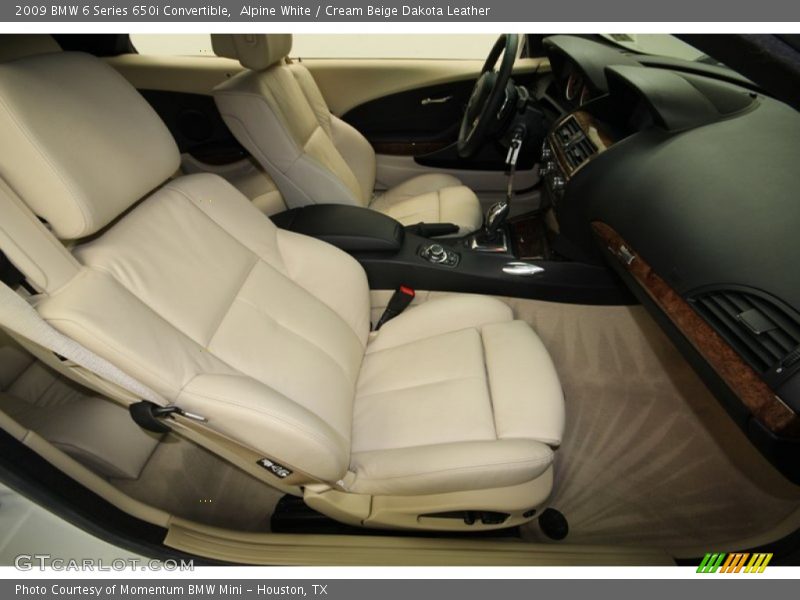 Alpine White / Cream Beige Dakota Leather 2009 BMW 6 Series 650i Convertible